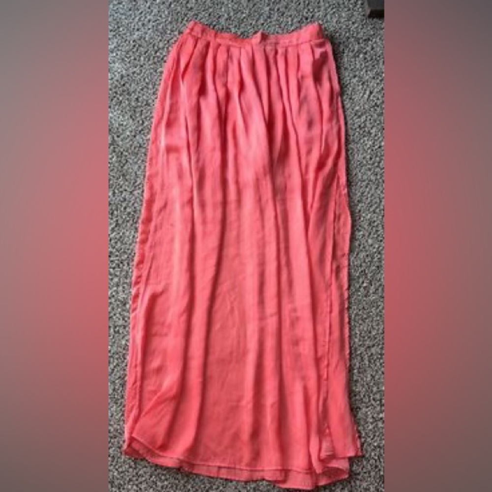 Hot Pink Long Skirt - Pull&Bear